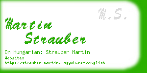 martin strauber business card